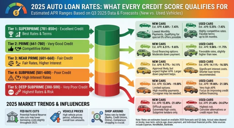 Best Auto Loan Rates in 2025 What Every Credit Score Actually Qualifies For