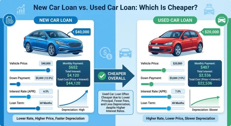 New Car Loan vs. Used Car Loan Which Is Cheaper (Full Calculator Comparison)